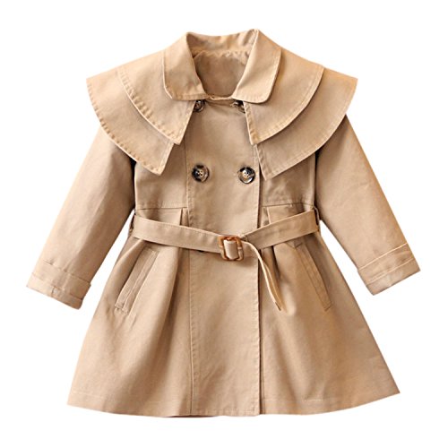 CHIC-CHIC Mädchen Mantel Jacke Prinzessin Trenchcoat Prinzessin Kinderjacken kleidung Outerwear Frühling Herbst Sweatjacke von CHIC-CHIC