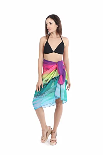 CHIC DIARY Chiffon Pareo Damen Strand Sarong Bikini Wickelrock Badeanzug Cover Up Bunt Wickeltuch Strandtuch von CHIC DIARY