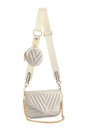 CHIC DIARY Multifunktionale Tasche Damen Kleine Schultertasche Umhängetasche Handtasche mit Münzetasche Crossbody Bag von CHIC DIARY