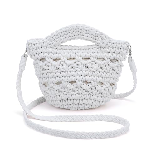 CHIC DIARY Mini Strohtasche Henkeltasche Damen Sommer Strandtasche Stroh Umhängetasche Schultertasche Handtasche von CHIC DIARY