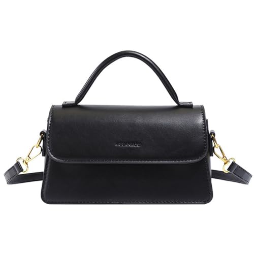 CHIC DIARY Kleine Umhängetasche Damen Mode Retro Schultertasche Henkeltasche Handtasche Crossbody City Tasche Schwarz von CHIC DIARY