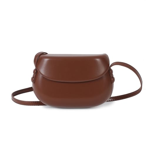 CHIC DIARY Mini Umhängetasche Braun Schultertasche Crossbody Bag PU Leder Tasche für Damen von CHIC DIARY