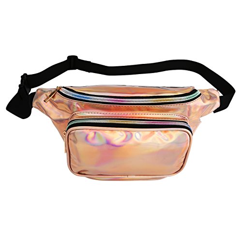 CHIC DIARY Reflektierender Bauchtasche Wasserdicht Hüfttaschen Sport Gürtel Tasche Outdoor glänzend Travel Umhängetaschen für Damen und Herren von CHIC DIARY