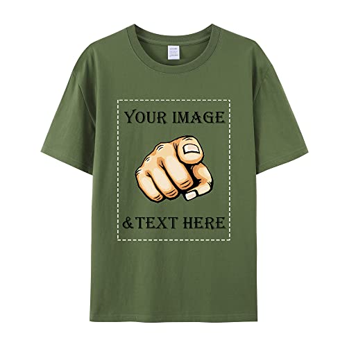 CHIC DIARY T-Shirt Bedrucken Lassen mit Personalisiert Foto Text Gravur Selbst Gestalten Baumwolle Tshirt Damen Herren von CHIC DIARY