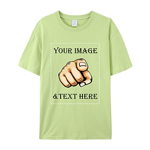 CHIC DIARY T-Shirt Bedrucken Lassen mit Personalisiert Foto Text Gravur Selbst Gestalten Baumwolle Tshirt Damen Herren von CHIC DIARY