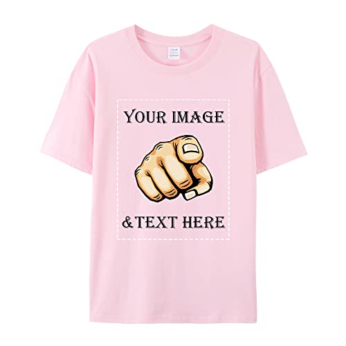 CHIC DIARY T-Shirt Bedrucken Lassen mit Personalisiert Foto Text Gravur Selbst Gestalten Baumwolle Tshirt Damen Herren von CHIC DIARY