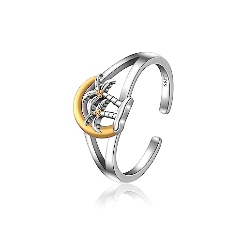 CHIC & ARTSY Zehenringe 925 Sterling Silber Palmen Zehenringe für Frauen von CHIC & ARTSY