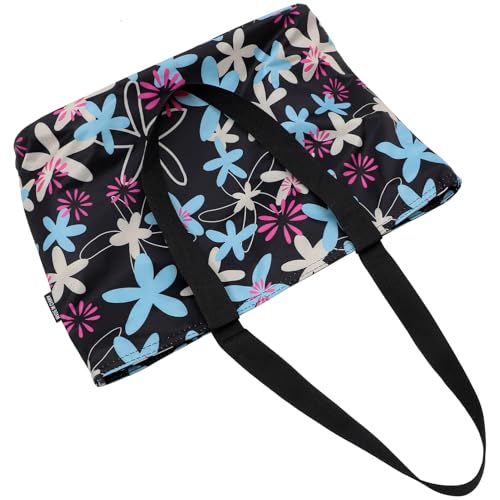 CHICAMPERA 1 Stück Reisetasche für Mädchen Große wasserdichte Aufbewahrungstasche Oxford Stilvoller Handgepäckbeutel mit Reißverschluss für und Täglichen Gebrauch Schwarz mit Gelb Blauem von CHICAMPERA