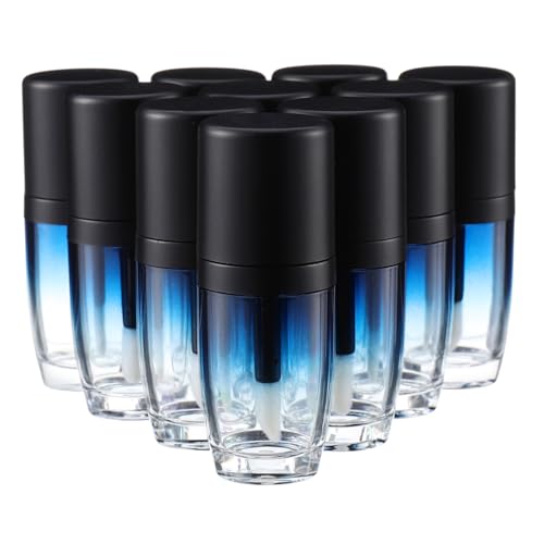 CHICAMPERA 10 Stück Teiliges Mattierte Farbverlauf Lippenpflegestift Behälter Leere Nachfüllbare Lipgloss Tuben Kompakte Kosmetikverpackung für Lipgloss Lip Oil Lip Balm für Reisen und von CHICAMPERA