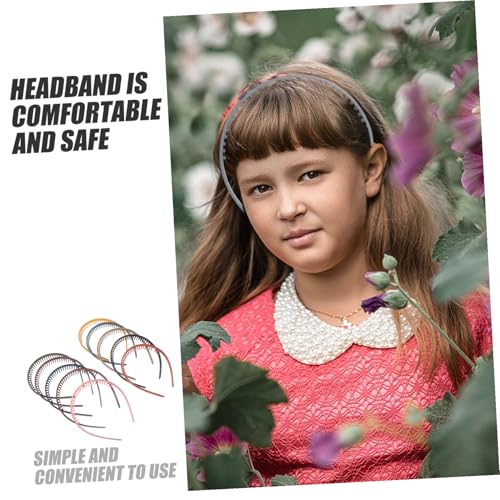 CHICAMPERA 10 Teiliges Rutschfestes Kunststoff haarband mit Zähnen Dekoratives Stirnband für Frauen und Mädchen Geeignet für Make up Gesichtsreinigung Sport und Alltag Einfach zu Tragen von CHICAMPERA