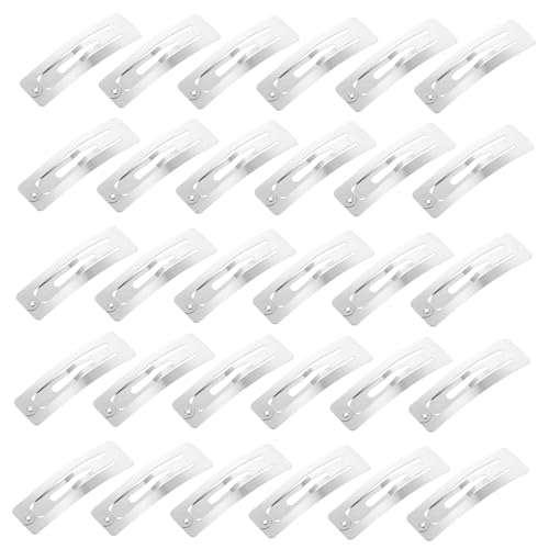 CHICAMPERA 100 Stück Teiliges DIY Haarklammern Rechteckige Snap Haarspangen Haarschmuck Zubehör für Individuelle Haarclips Basteln für Frauen und Mädchen von CHICAMPERA