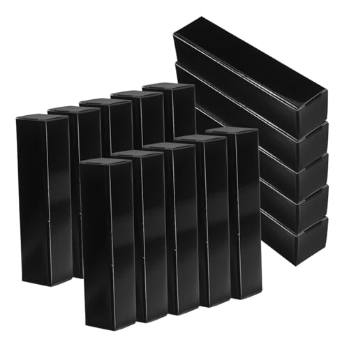 CHICAMPERA 15 Stück Teiliges Lippenpflege Verpackungsboxen aus Papier Leere Lipgloss Aufbewahrungsbehälter Stilvolle Schützende Lippenbalsam Verpackung Einfach zu Montieren Schwarz von CHICAMPERA