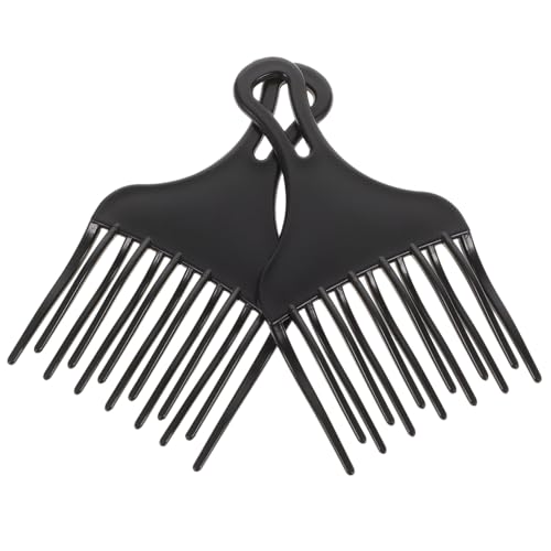 CHICAMPERA 2 Stück Breiter Haarkamm mit Großen Zähnen Kunststoff Frisierkamm für Männer Entwirrt Dickes und Lockiges Haar zur Kopfhaut Langlebig und Professionell für Salon und Barber von CHICAMPERA
