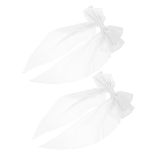 CHICAMPERA 2 Stück Große Weiße Haarschleifen spangen Mädchen und Frauen Stilvolle Schleifen haarklammern mit Federverschluss Vintage Haar accessoires für Dickes und Kurzes Haar Vielseitig von CHICAMPERA