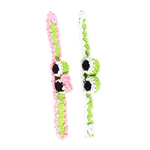 CHICAMPERA 2 Stück Handgefertigte Wollarmbänder mit Niedlichem Froschdesign Atmungsaktive Kinderarmbänder Leichtes Wiederverwendbares Geschenk für Jungen und Mädchen zu Ostern von CHICAMPERA