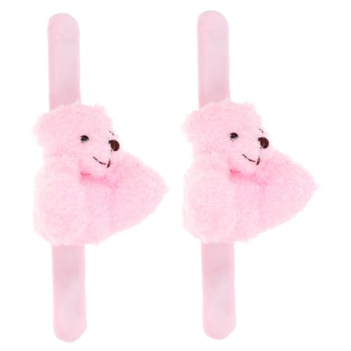 CHICAMPERA 2 Stück Kuscheltier Plüsch Handgelenkband Cartoon Bär für Partys und Dekoration Sicher und Langlebig Geburtstags und Tier Themenfeiern von CHICAMPERA