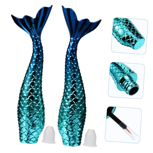 CHICAMPERA 2 Stück Nachfüllbare Eyeliner Tube Kosmetikbehälter Leicht Auslaufsicher Wiederverwendbar für Wasserfesten Eyeliner Nagelöl DIY Kosmetik Handlich für Unterwegs von CHICAMPERA