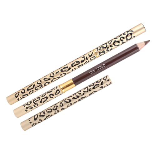CHICAMPERA 2 Stück Teiliges Leopard Augenbrauenstift mit Bürste Doppelseitig Wasserfest Feine Textur für Natürliches Gleichmäßiges Färben Professionelle Anwendung Farbton Helles Kaffee von CHICAMPERA