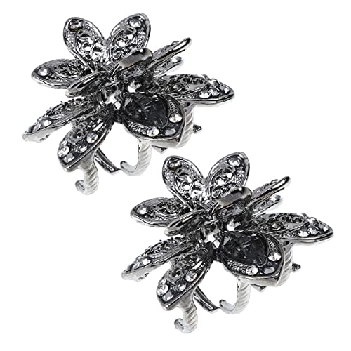 CHICAMPERA 2 Stück Vintage Haarklammern aus Legierung mit Kristallbesatz Rutschfeste Langlebige Haarspangen für Damen Haarschmuck Clips für Stilvolle Frisuren von CHICAMPERA