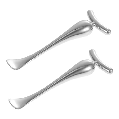 CHICAMPERA 2 Stück Zinklegierung Augencreme Massage Sticks Anti aging Massagegeräte für Frauen zur Reduzierung von Augenringen und Falten Langlebig Hautfreundlich Vielseitig Einsetzbar von CHICAMPERA