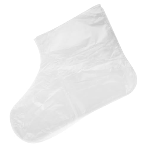 CHICAMPERA 200 Stück Einweg Transparente Fußüberzieher Kunststoff Booties Langlebig Für Männer Frauen Spa Therapie Paraffin Behandlung von CHICAMPERA