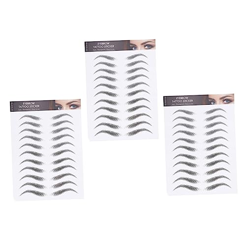 CHICAMPERA 3 Blätter Wasserfeste Temporäre Augenbrauen Tattoos Imitation Haarähnliche Augenbrauen Sticker Für Erwachsene Definition Frei Von Kleber Oder Wunden von CHICAMPERA