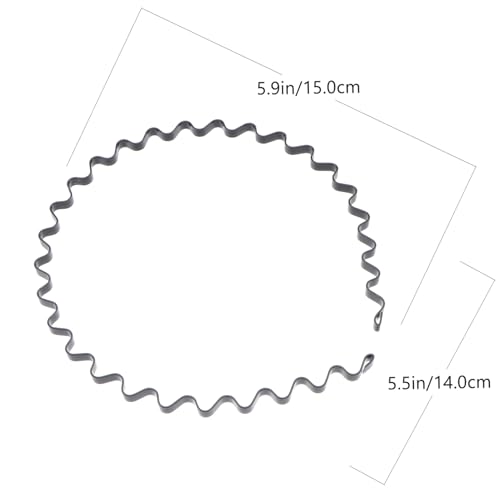 CHICAMPERA 3 STÜCKE Unisex Sport Haarreif Teilig Spiralförmiger Wellendesign Metall Stirnband Schwarz Langlebig Verformungsfrei Bequem für Damen und Herren Beim Training und Alltag von CHICAMPERA