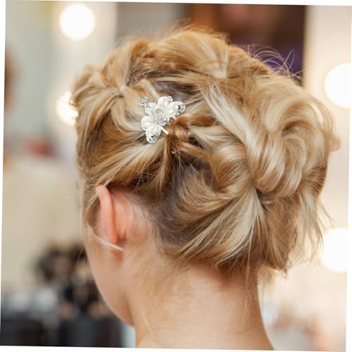 CHICAMPERA 3 Stück Teiliges Perlen haarkamm Strasssteinen Eleganter Brautschmuck für Hochzeiten Haarschmuck für Bräute und Blumenmädchen Dekorative Haarkämme für Festliche Frisuren von CHICAMPERA