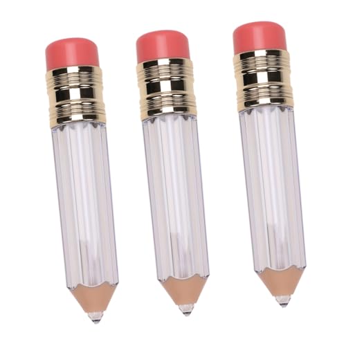 CHICAMPERA 3 Stück Transparente Nachfüllbare Lipgloss Tubes Kompakte Auslaufsichere Lippenpflege Behälter Wiederverwendbar für DIY Lip Color Reise und Alltag von CHICAMPERA