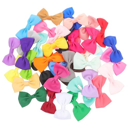 CHICAMPERA 40stücke Mädchen Haarschleifen Kleine Mädchen Haarschleifen Clips Haarspangen Kopfbedeckungen Für von CHICAMPERA