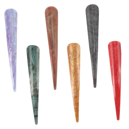 CHICAMPERA 6 Stück Große Acryl Haarklammern mit Ox Horn Design Modische Haarspangen für Frauen Bunte Haarclips für Ponytail Styling Langlebiger Haarschmuck für Mädchen und Damen von CHICAMPERA