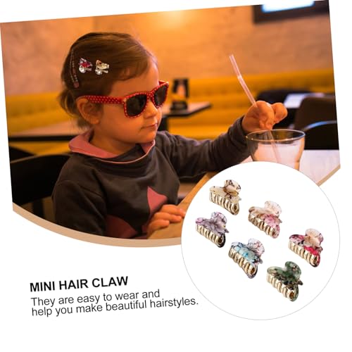 CHICAMPERA 6 Stück Teiliges Kleine Acryl haarklammern Rutschfest Haarkrallen für Dickes und Dünnes Haar Haarschmuck Damen Mädchen Vielseitige Haarspangen für Ponytail und Styling von CHICAMPERA