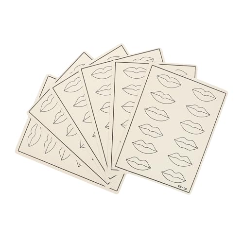 CHICAMPERA 6 Stück Teiliges Lippen Übungshaut aus Synthetischem für Anfänger Realistische Makeup Practice Skin Langlebiges Trainingstool für Microblading und Tattoo Haut Hautähnliches von CHICAMPERA