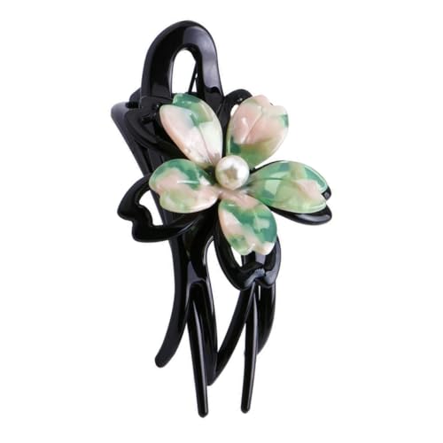 CHICAMPERA Back Hair Barrette Doppelter Grüner Entenbill Haarklammer für Dickes Haar Starker für Dutt und Pferdeschwanz Modisches Haarschmuck Accessoire für Damen und Mädchen von CHICAMPERA