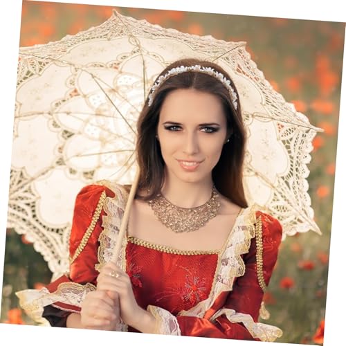 CHICAMPERA Elegantes Perlen Blumen Haarreif Damen Resin Stirnband mit Handgefertigten Blüten Hochzeit Haarschmuck für Party Geburtstag und Besondere Anlässe von CHICAMPERA