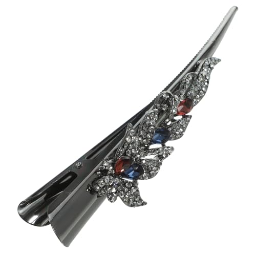 CHICAMPERA Große Dekorative Haarklammer mit Kristallen Retro Alligator Haarspange aus Funkelnde Haarspange für Damen Eleganter Haarschmuck für Alltag und Besondere Anlässe von CHICAMPERA