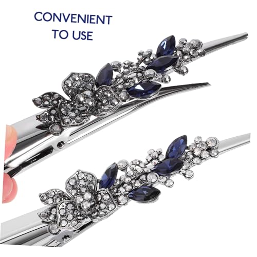 CHICAMPERA Große Vintage Metall Haarklammer mit Strassbesatz Robuster Haarclip für Dickes Haar Stilvoller Haarschmuck Damen und Mädchen Eleganter Alligator Clip für Frisuren von CHICAMPERA