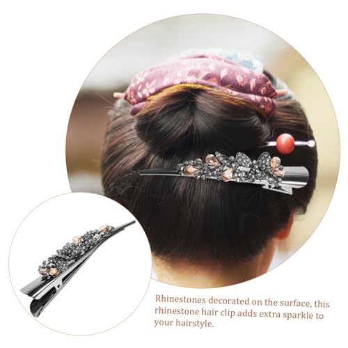 CHICAMPERA Großer Haarklammer Damen Alligatorclip mit Funkelnden Strasssteinen Stabiler Metall Haarclip für Dickes Haar Schimmernder Schmetterling Haarschmuck Eleganter Styling Clip für von CHICAMPERA