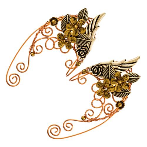 CHICAMPERA Handgefertigte Elfen Ohrmanschetten Ohrringe Damen Metall Ohrschmuck Einzigartiges Design Für Halloween Cosplay Party Festtage von CHICAMPERA