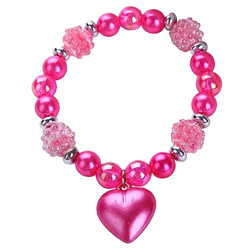 CHICAMPERA Herzarmband für Damen Verstellbares Handgefertigtes Armband aus Hochwertigem Harz mit Perlen Stilvolle Handgelenksdekoration für Besondere Anlässe Wie Weihnachten Geburtstage und von CHICAMPERA