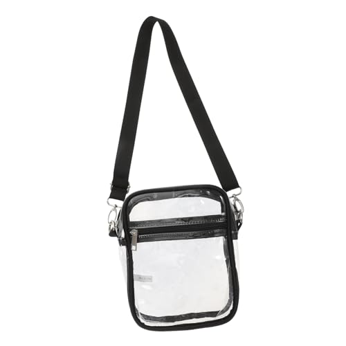 CHICAMPERA PVC Transparente Umhängetasche mit Reißverschluss Verstellbar Leichte Crossbody Bag für Damen und Herren Handy portemonnaie für Sportveranstaltungen Reisen und Alltag Robust und von CHICAMPERA