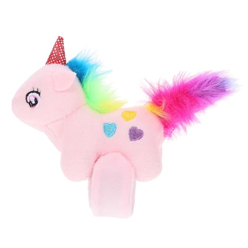 CHICAMPERA Plüsch Einhorn Slap Band Armband Verstellbar Robust Niedliches Party Schmuck Niedliches Tiermotiv und Bequem von CHICAMPERA