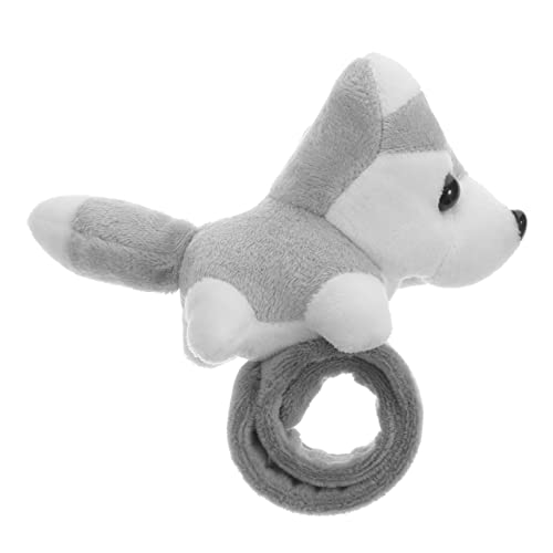 CHICAMPERA Plüsch Tier Slap Armband Niedliches Kuscheltier-design Langlebig Und Flexibel Für Kinderpartys Komfortabel Zu Tragen Husky von CHICAMPERA