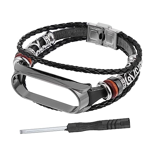 CHICAMPERA Retro Bead Armband für Metallisches Design Schwarz mit DIY Elementen Installieren und Stabil für Damen und Herren von CHICAMPERA