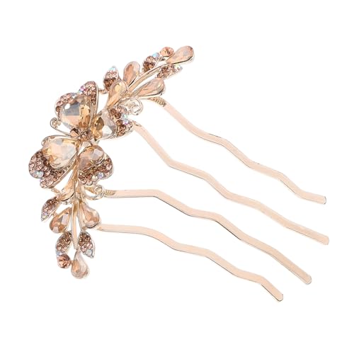 CHICAMPERA Rhinestone Haarkamm mit Zähnen Braut Haarschmuck Leichter Strass Haarclip für Frauen Mädchen Stabiles Formbeständiges Haar accessoire Geeignet für Hochzeiten und Besondere Anlässe von CHICAMPERA