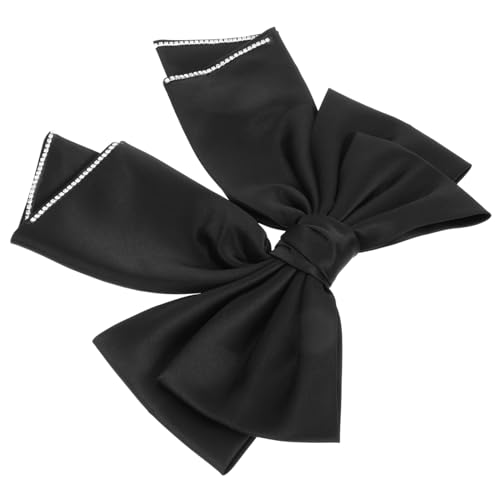 CHICAMPERA Schwarze Bowknot Haarspange Haarklammer mit Federverschluss Rutschfestes Haarschmuck Accessoire für Damen Geeignet für Hochzeit Party und Alltag von CHICAMPERA