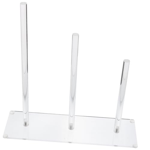 CHICAMPERA Stufiger Acryl Scrunchie Halter Klar Platzsparender Haargummi Organizer Einfacher Werkzeugloser Aufbau Transparenter Haarschmuck Aufbewahrungsständer für Frauen und Teenager von CHICAMPERA