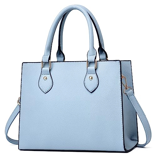 CHICAROUSAL Crossbody-Geldbörsen und Handtaschen für Damen, PU-Leder, Tragegriff oben, Schultertasche, Liz Hellblau von CHICAROUSAL