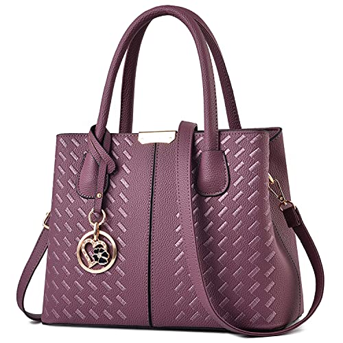 CHICAROUSAL Geldbörsen und Handtaschen für Frauen Leder Crossbody Taschen Damen Tote Schultertasche, Xiu Purple, Medium von CHICAROUSAL