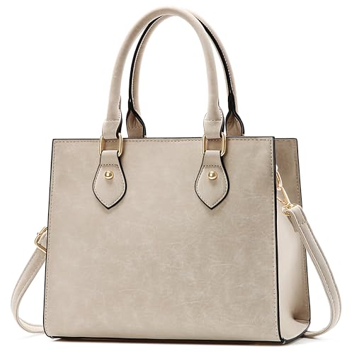 CHICAROUSAL Umhängetaschen und Handtaschen für Damen, PU-Leder, Tragegriff, Schultertaschen, Perlglanz-Grau von CHICAROUSAL